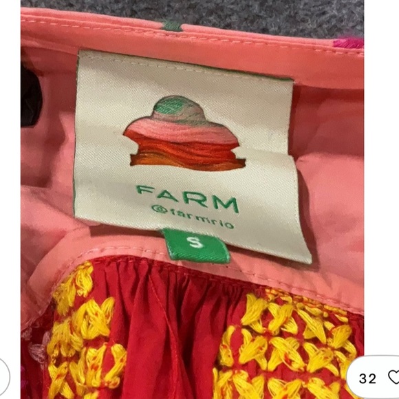 FARM Rio Color Blocked Tropical Embroidered Mini Dress S Like New Pineapples - Picture 8 of 8